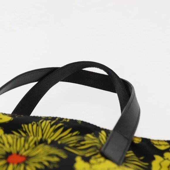PRADA Tote Bag Nylon Yellow Silver Auth 146333 - Picture 9 of 16